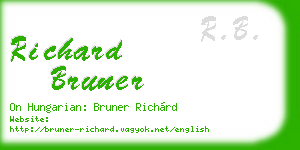 richard bruner business card